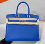 Hermès Birkin 30 cm Blue France Togo Leather Palladium Hardware  Hermès Birkin 30 cm Blue France Togo Leather Palladium Hardware