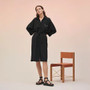 Hermes Shirt dress with "Mors a Jouet" detail Black