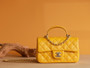 Chanel  Fall-Winter 2022/23 Pre-Collection Yellow  MINI FLAP BAG WITH TOP HANDLE