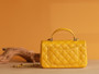 Chanel  Fall-Winter 2022/23 Pre-Collection Yellow  MINI FLAP BAG WITH TOP HANDLE