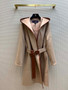 Louis Vuitton 1A99K3 BELTED DOUBLE FACE HOODED WRAP COAT