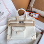 Hermes Limited Edition Cargo Birkin 25 cm Craie Swift and canvas