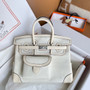 Hermes Limited Edition Cargo Birkin 25 cm Craie Swift and canvas 