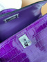 Hermes 9W Ultraviolet   Mini Kelly II 20 Alligator Palladium Hardware Hermes 9W Ultraviolet   Mini Kelly II 20 Alligator Palladium Hardware