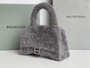 Balenciaga FURRY HOURGLASS SMALL HANDBAG