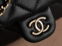 CHANEL 22C Black Crinkled Calfskin Duma Backpack