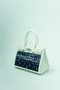  Hermès Birkin 30 White Epsom with Custom Feather Panel & Palladium Hardware 