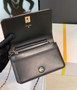 Chanel Limited Edition Embroidered Satin WALLET ON CHAIN BLACK
