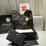 CHANEL 22 HANDBAG Wool Tweed Large  