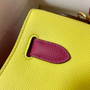  Hermès Special Order U5 Rose Sakura/Rose Purple/Lime  Kelly 32  Epsom Gold Hardware