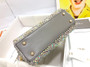 Christian Dior Limited Edition Small Grey Lady Dior bag with crystal and embroidered beads