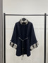 Loro Piana Salzburg Cape Cashmere Navy Blue
