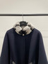 Loro Piana Salzburg Cape Cashmere Navy Blue