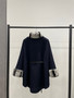 Loro Piana Salzburg Cape Cashmere Navy Blue