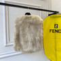 Fendi Gilet White fox-fur gilet yellow
