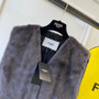 Fendi Cocoon Gilet Grey mink gilet 