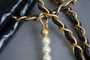 CHANEL 22 MINI HANDBAG GOLD LOGO BLACK SS2023 BLACK WITH PEARL