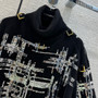 Louis Vuitton 1AAM9H GRAPHIC SEQUIN TURTLENECK SWEATER BLACK