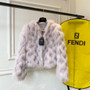 Fendi Bomber jacket Pink fox fur jacket