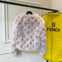 Fendi Bomber jacket Pink fox fur jacket