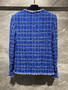 Chanel Cruise 2023 Blue Cotton Tweed Jacket 