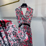 Chanel Printed Silk Muslin Dress