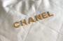  Chanel CHANEL 22 SMALL WHITE HANDBAG WITH GOLD HARDWARE