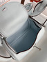 Hermes Mini Lindy 20cm Bag  Blue Haze Togo Leather Palladium Hardware