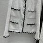Chanel White Cotton Tweed Jacket 