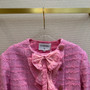 Chanel JACKET DARK PINK Cotton Tweed JACKET 