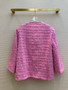 Chanel JACKET DARK PINK Cotton Tweed JACKET 