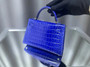 Hermes  Blue Electric Mini Kelly II 20 Alligator Gold Hardware