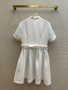 Christian Dior SHORT FLARED DRESS White Wool and Silk