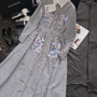 Chanel Cruise 2023 Embroidered Cotton Poplin Dress 