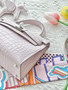 Hermes Mauve Pale Mini Kelly II 20 Alligator Palladium Hardware