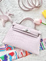 Hermes Mauve Pale Mini Kelly II 20 Alligator Palladium Hardware