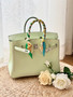 Hermès Vert Frizz Birkin 30 cm Swift Leather Palladium Hardware 