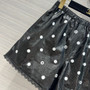Chanel SS2023 Embroidered Calfskin & Lace shorts