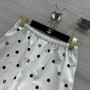 Chanel SS2023 Embroidered Calfskin & Lace shorts White 