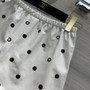 Chanel SS2023 Embroidered Calfskin & Lace shorts White 
