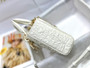 Christian Dior MEDIUM LADY D-JOY BAG Latte Quilted-Effect Lambskin with Ornamental Motif