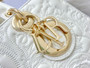 Christian Dior MEDIUM LADY D-JOY BAG Latte Quilted-Effect Lambskin with Ornamental Motif