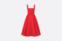 Christian Dior MID-LENGTH DRESS Red Wool and Silk Shantung Christian Dior MID-LENGTH DRESS Red Wool and Silk Shantung