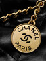 CHANEL 22 MINI HANDBAG GOLD LOGO BLACK SS2023 BLACK