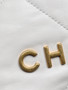  CHANEL 22 MINI HANDBAG GOLD LOGO SS2023 WHITE