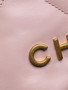  CHANEL 22 MINI HANDBAG GOLD LOGO SS2023 PINK