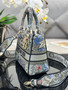 Christian Dior MEDIUM DENIM LADY D-LITE BAG SS2023 Denim Multicolor Dior Jardin Magique Embroidery