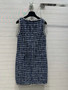 Chanel Spring-Summer Pre-collection Blue Cotton Tweed DRESS