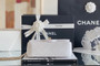 Chanel MINI FLAP BAG WITH TOP HANDLE WHITE