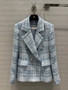 Chanel Blue, Black, Silver & Gold Tweed Jacket 